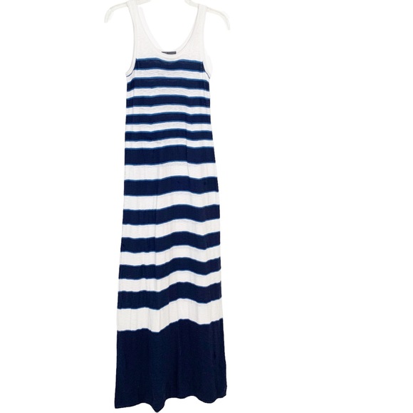 Vince Dresses & Skirts - Vince Maxi Dress Striped Cotton Knit Tank Dress XS
